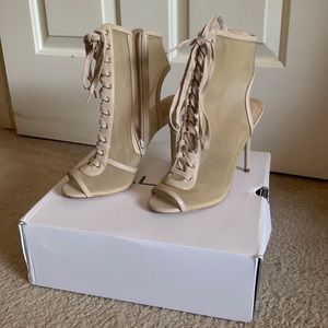 Cream Aldo Mesh heels- fairly new